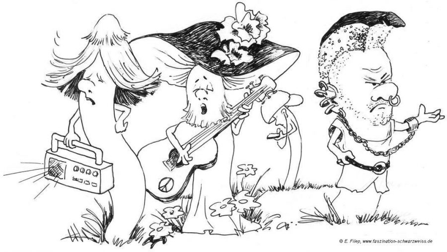 Pilz-Karikaturen Evelyn Filep